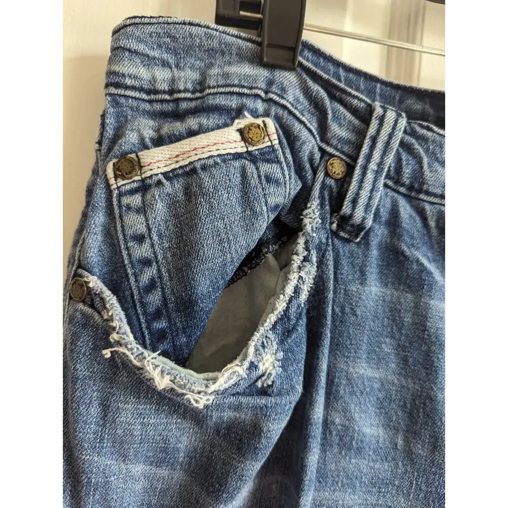 Heritage America Denim Distillery Distressed Men's Blue Jeans 40x34